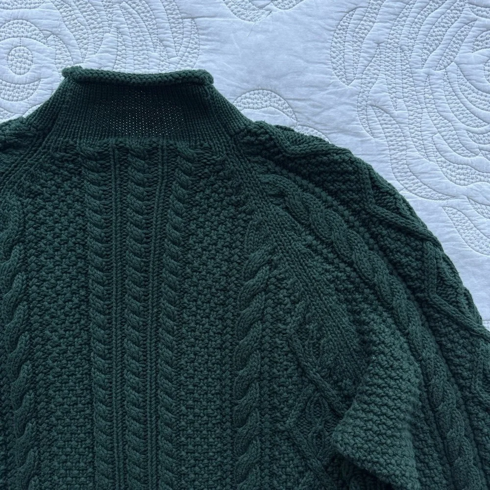 J. Crew - Cotton Cable-knit Rollneck™ Sweater - Green